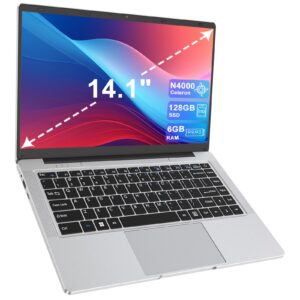 Ordinateur Portable 14 pouces AutoCadeau 2 cœurs 6 Go DDR4 128 Go SSD