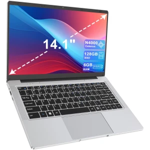 Ordinateur Portable 14 pouces AutoCadeau 2 cœurs 6 Go DDR4 128 Go SSD