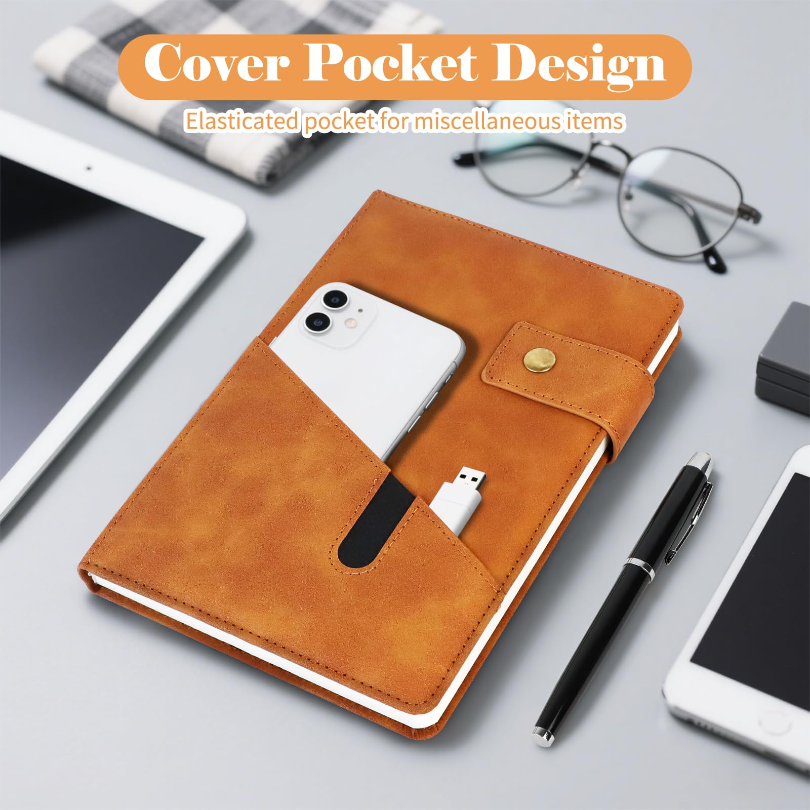 Carnet en Cuir AutoCadeau A5 avec Stylo et Boîte Cadeau – Image 2