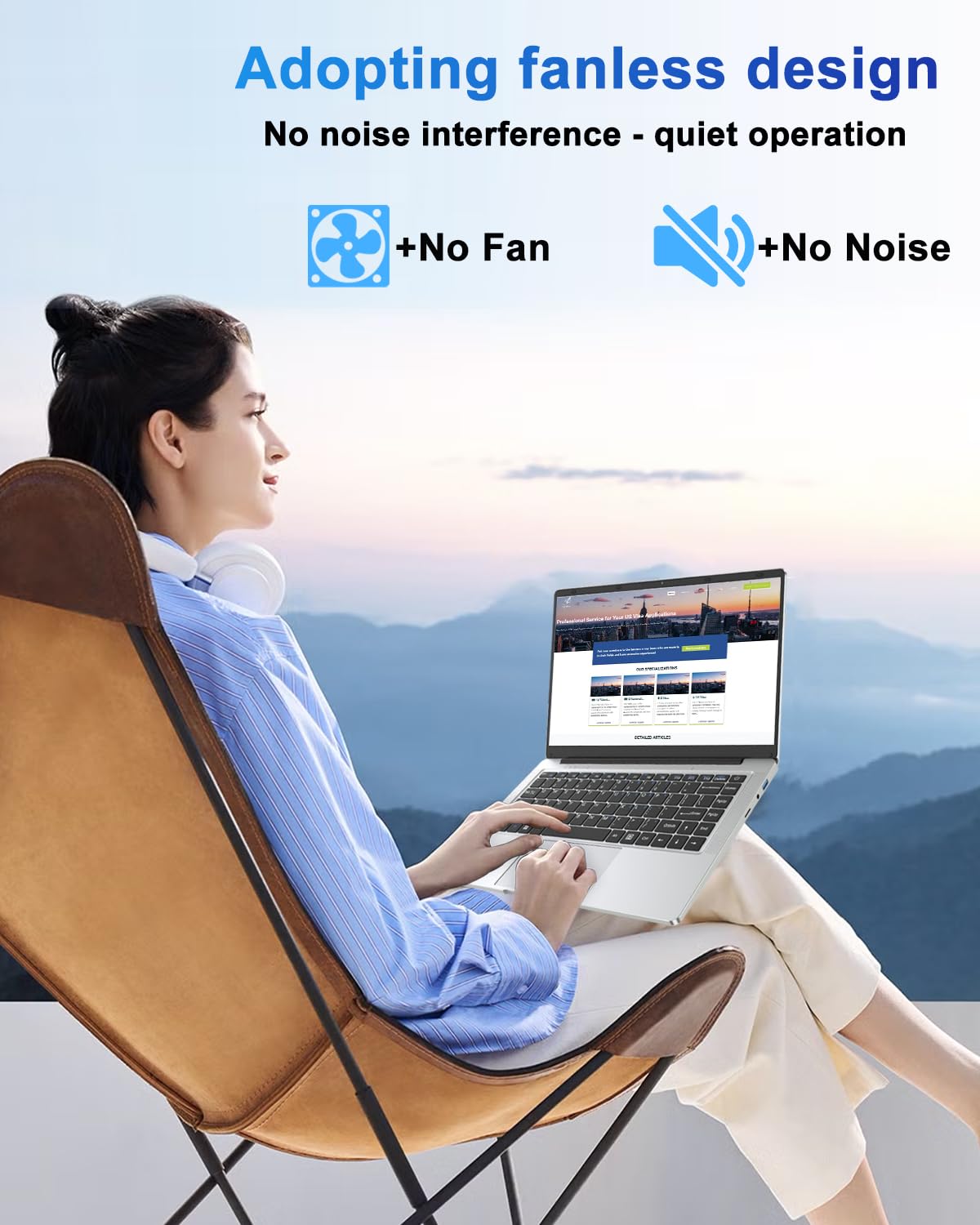Ordinateur Portable 14 pouces AutoCadeau 2 cœurs 6 Go DDR4 128 Go SSD – Image 2