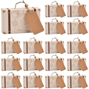 Coffret Cadeau AutoCadeau Mini Boîtes à Bonbons Vintage en Forme de Valise