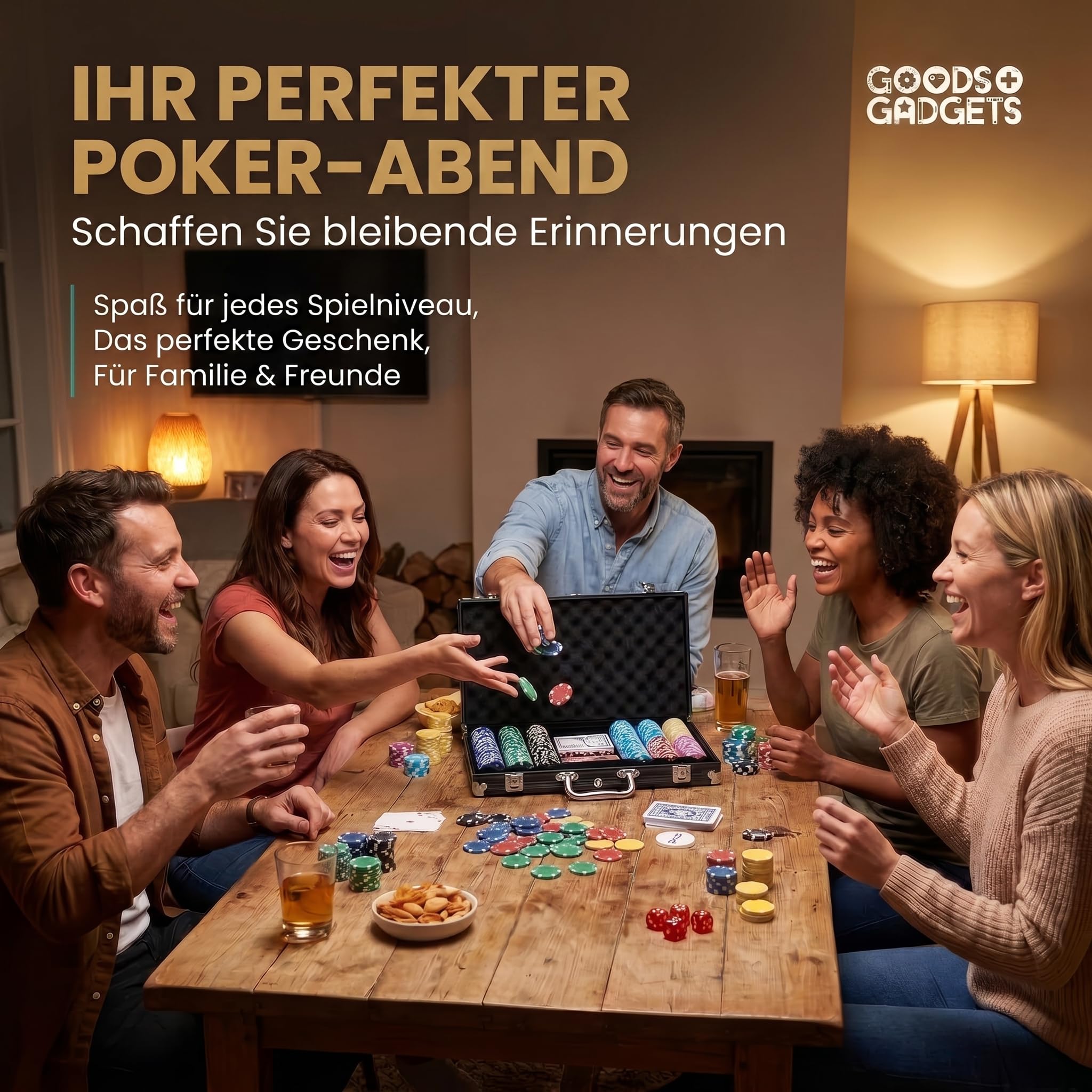 Mallette de Poker Profi Pokerset AutoCadeau 300 Jetons Noir – Image 5