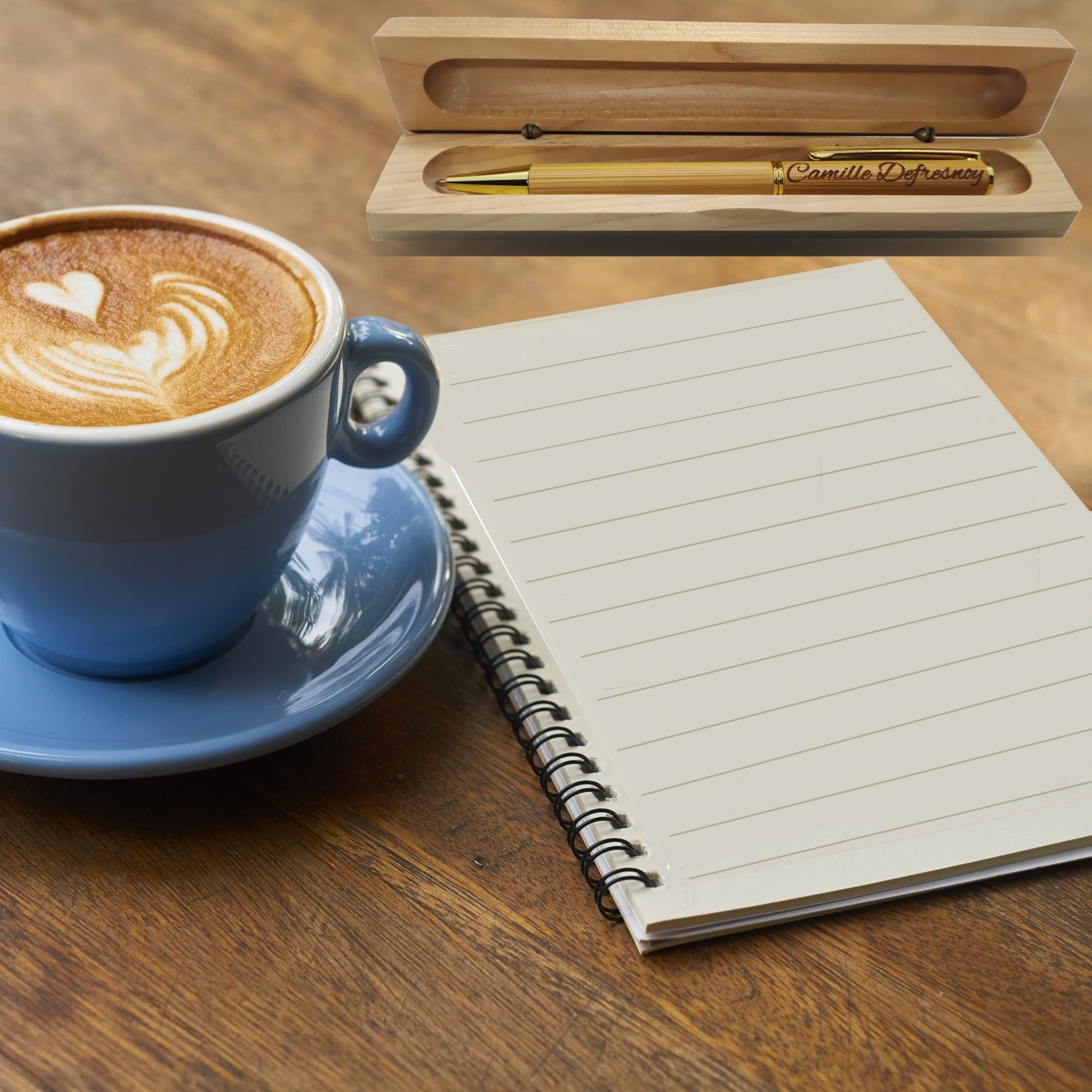Stylo Personnalisé AutoCadeau avec Gravure Prénom et Coffret Bois Gravé – Image 6