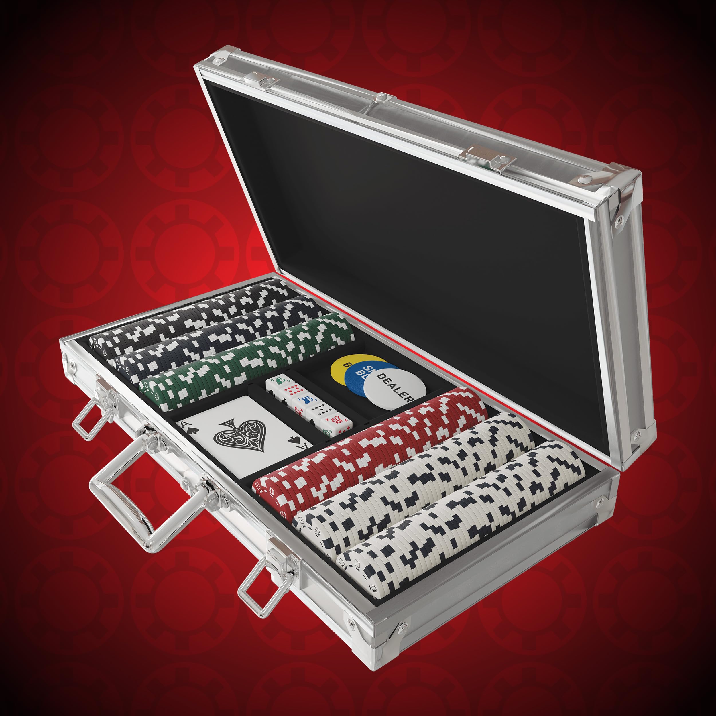 Mallette Poker AutoCadeau Set 300 Jetons Aluminium – Image 7